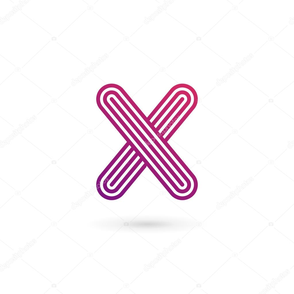 Letter X number 10 logo icon design template elements