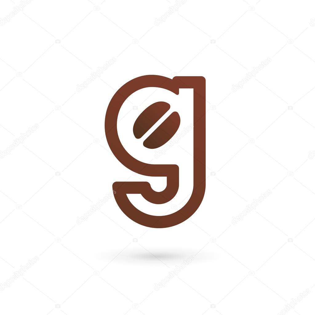 Letter G coffee logo icon design template elements