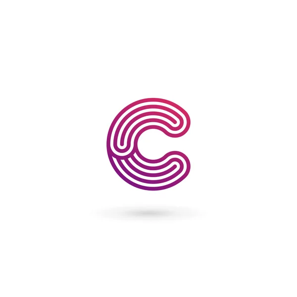 Letter C logo pictogram ontwerp template elementen — Stockvector