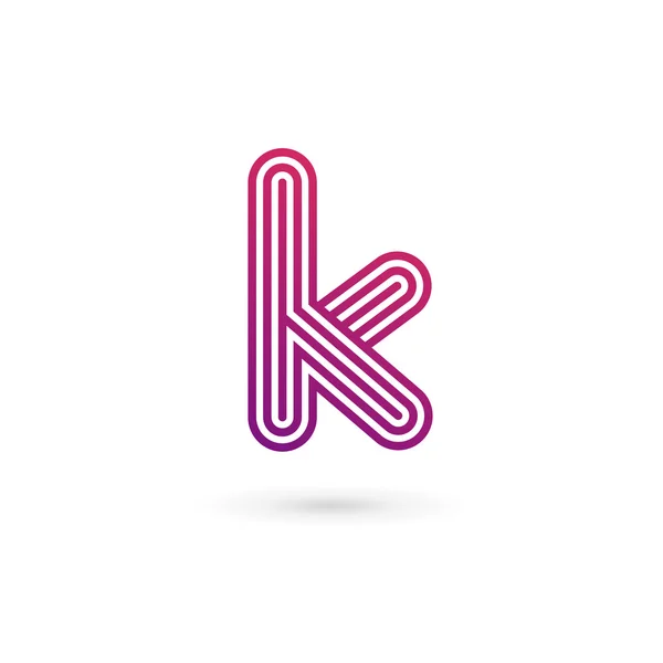 Buchstabe K Logo Symbol Design-Vorlage Elemente — Stockvektor