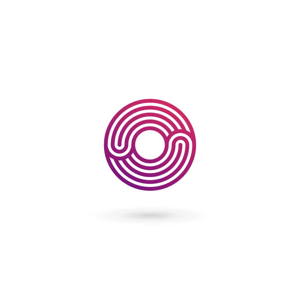 List O numer 0 logo ikona elementy szablonu projektu — Wektor stockowy