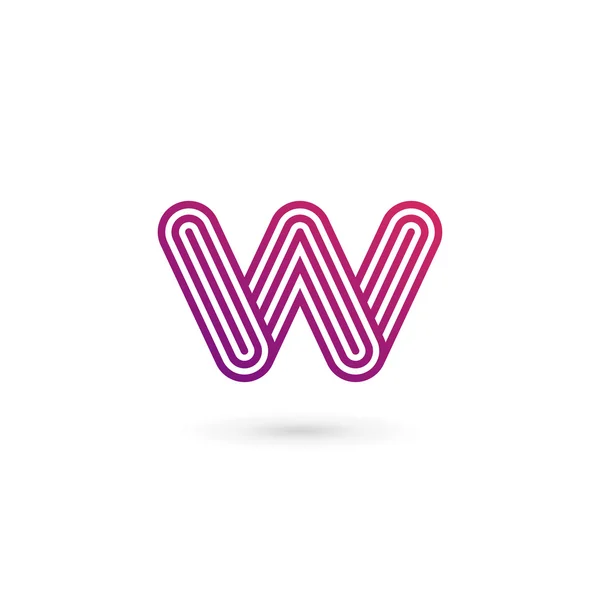 Letter W logo pictogram ontwerp template elementen — Stockvector