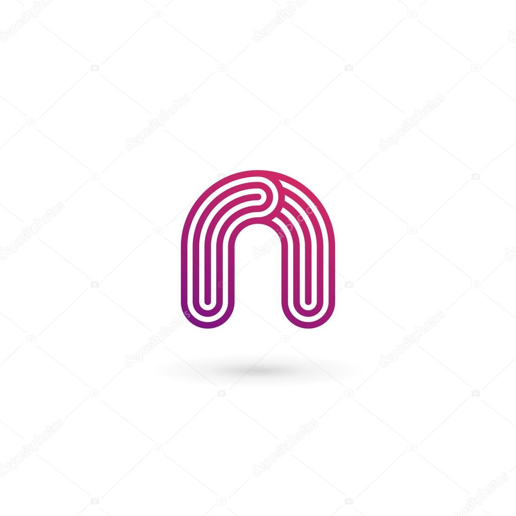 Letter N logo icon design template elements