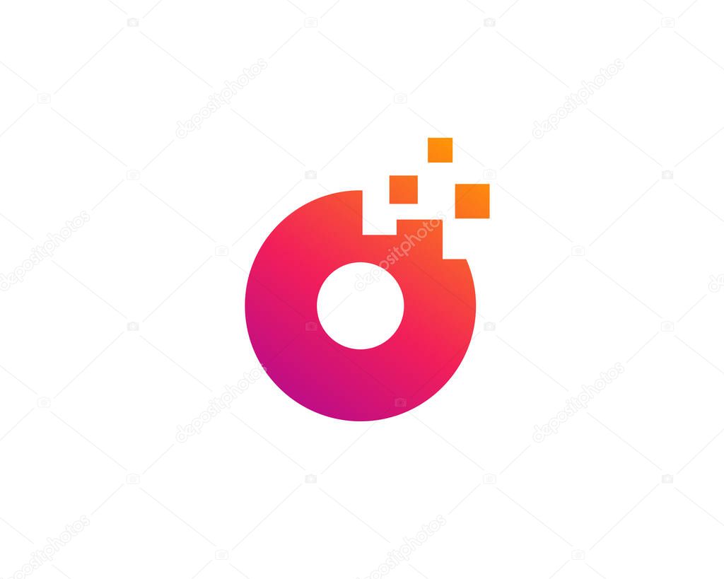 Letter O or number 0 logo icon design template elements