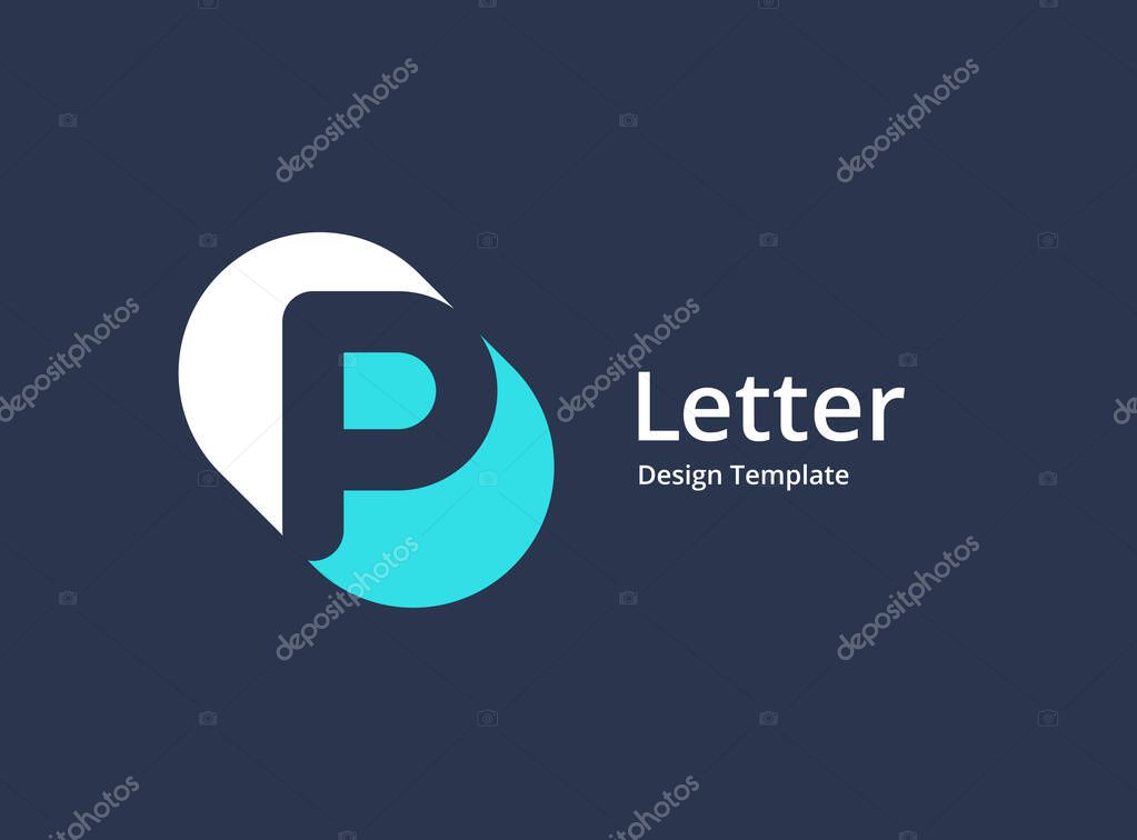 Letter P logo icon design template elements