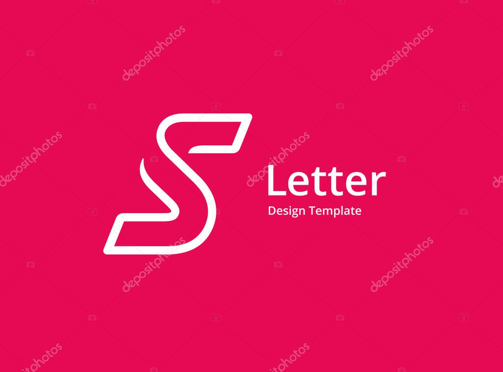 Letter S or number 5 logo icon design template elements