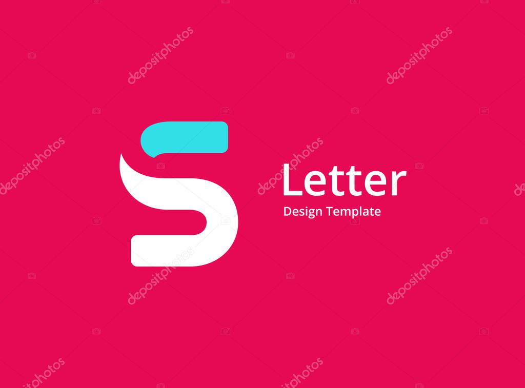 Letter S or number 5 logo icon design template elements