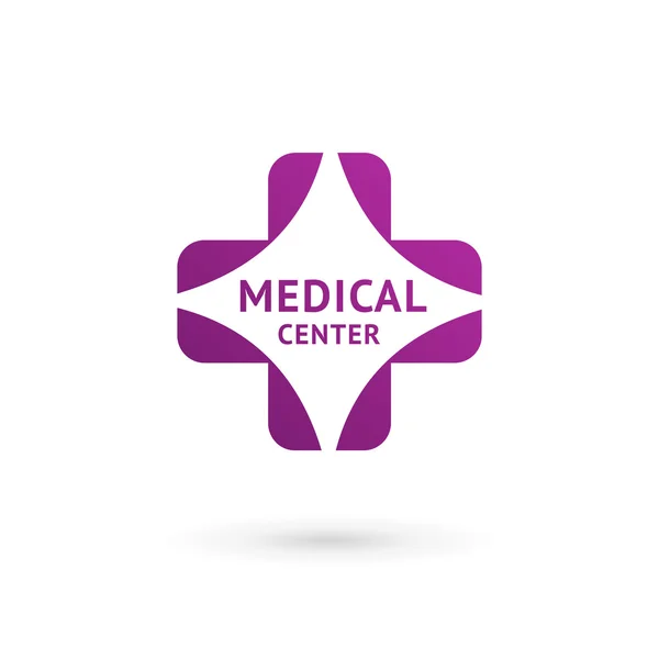 Шаблон дизайну логотипу медичного центру з хрестом і плюс — стоковий вектор