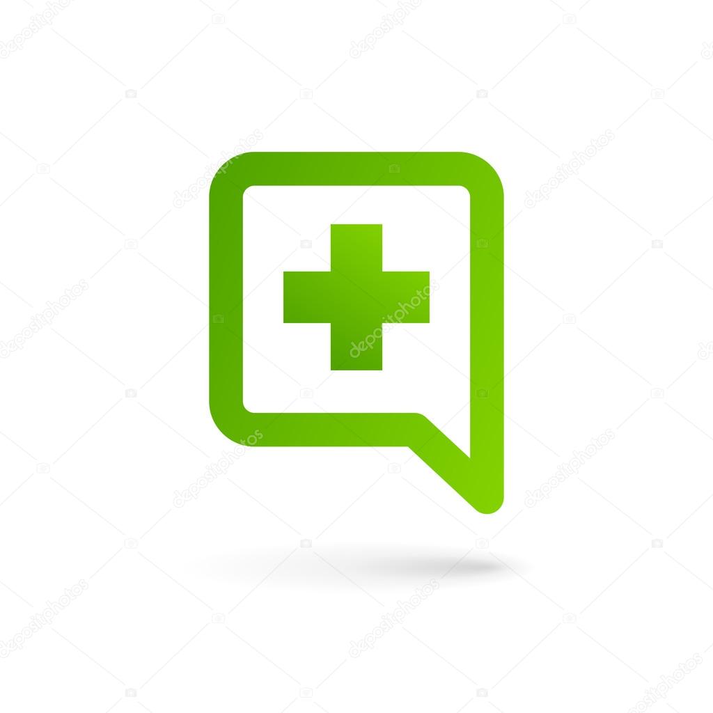 Medical logo icon design template with cross and plus. Vector sign