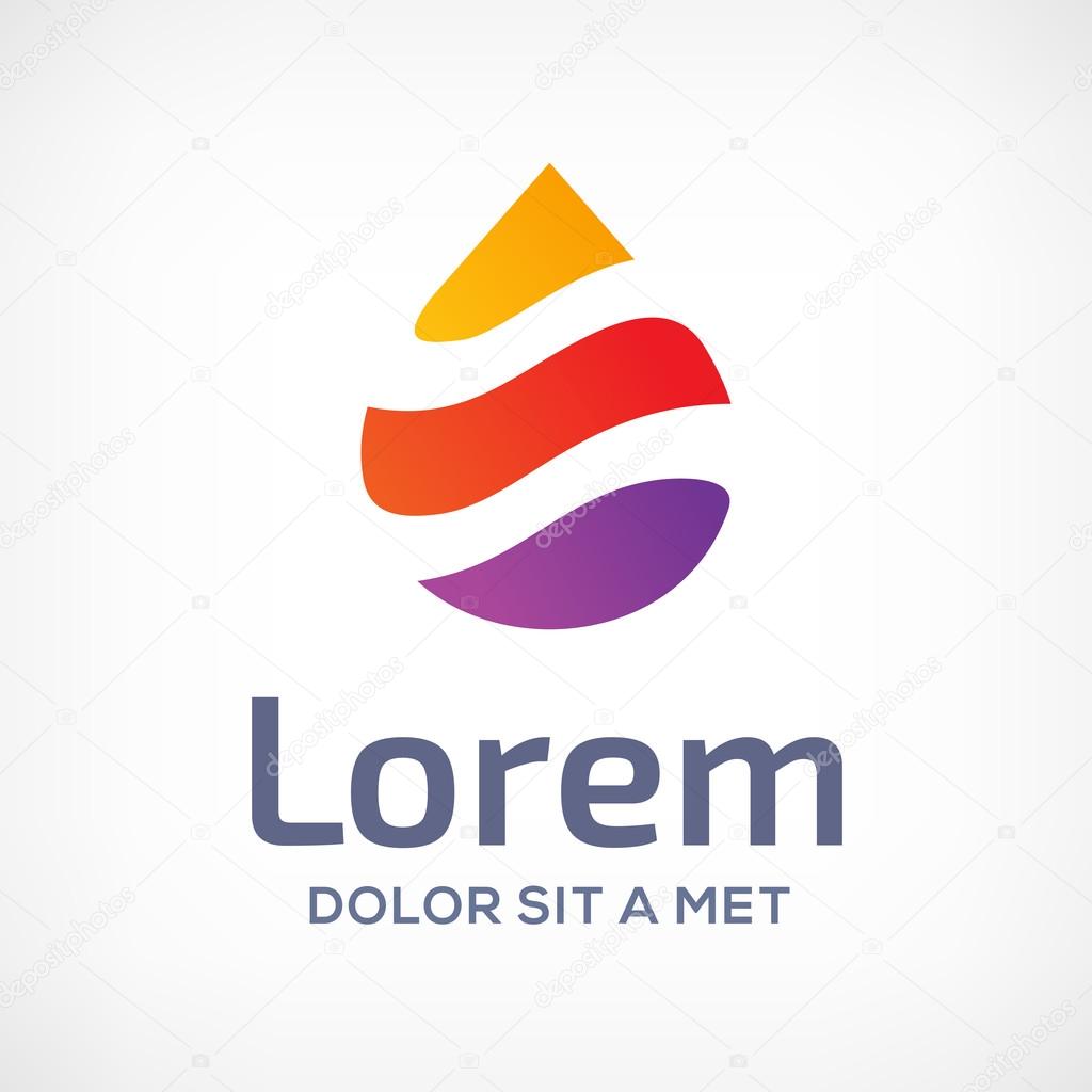 Water drop symbol logo design template icon. May be used in ecological, medical, chemical, food and oil design