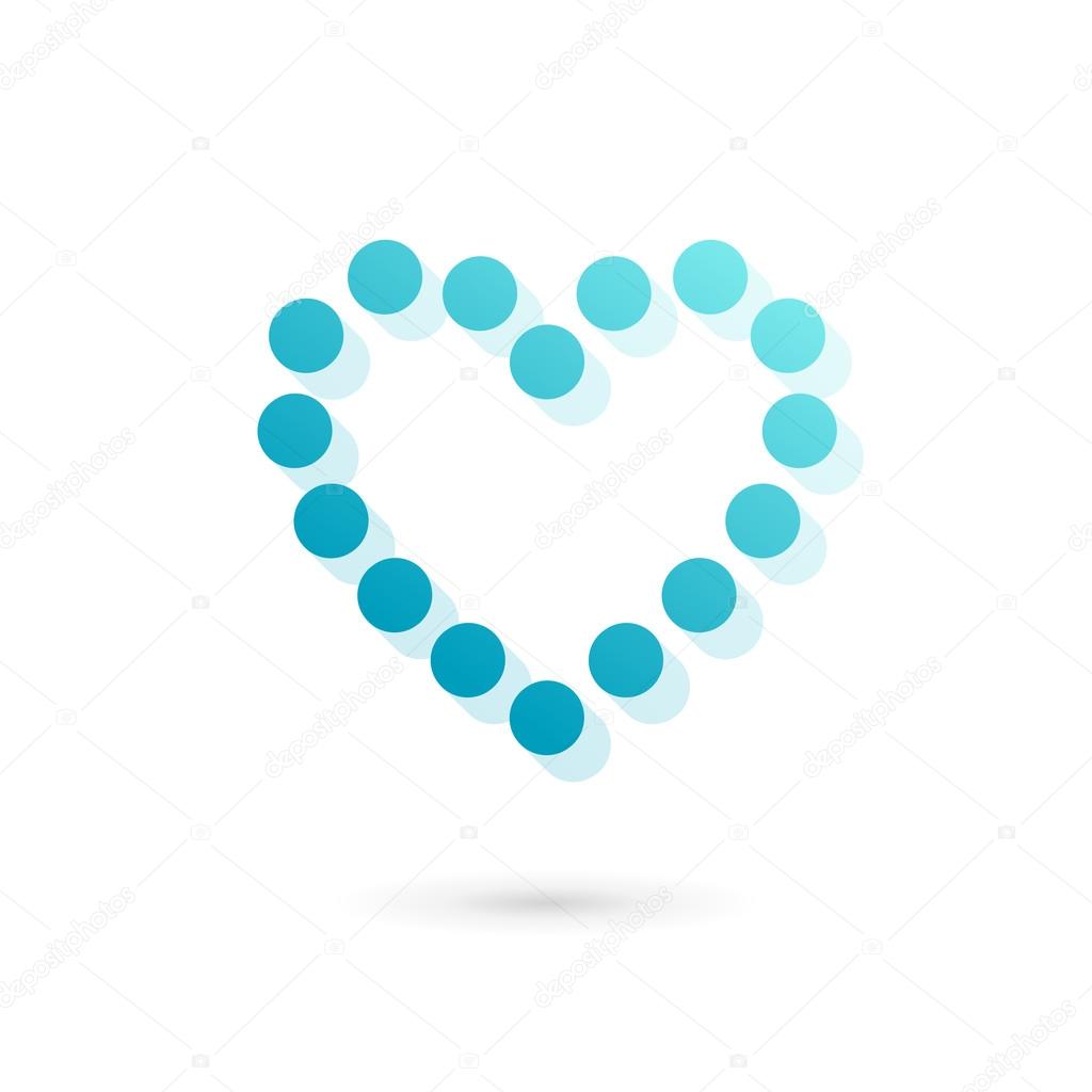 Heart symbol logo icon design template. Vector sign. May be used in medical, dating, Valentines Day and wedding design