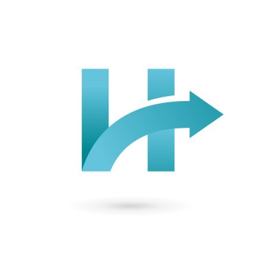Letter H arrow logo icon design template elements clipart