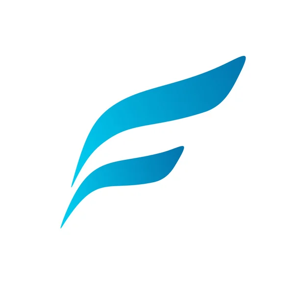 Wing letter f logo | Letter F wing flag logo icon design template