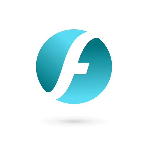 Carta F logotipo ícone design elementos de modelo — Vetor de Stock