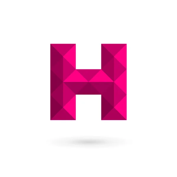 Písmeno H mozaika ikonu šablony prvky loga — Stockový vektor