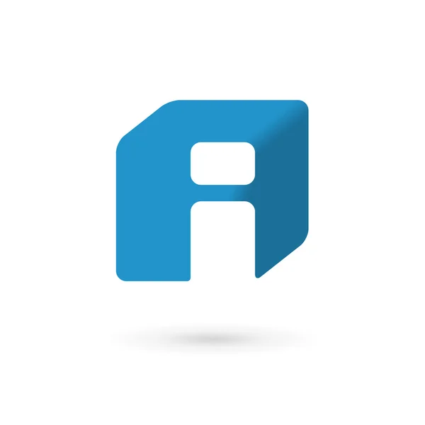 ロゴ アイコンのデザイン テンプレート要素を立方体の手紙 — ストックベクタ