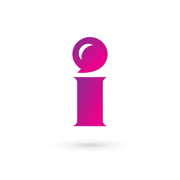 Letter I speech bubble info logo icon design template elements — Stock Vector