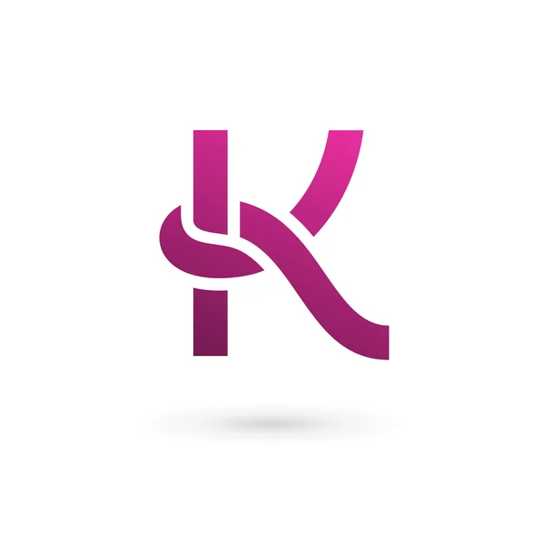 Letra K logotipo ícone design elementos de modelo — Vetor de Stock