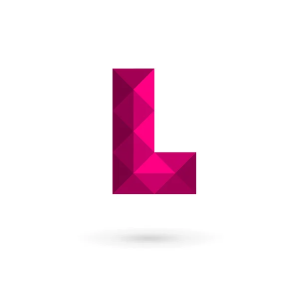 Letter L mozaïek logo pictogram — Stockvector