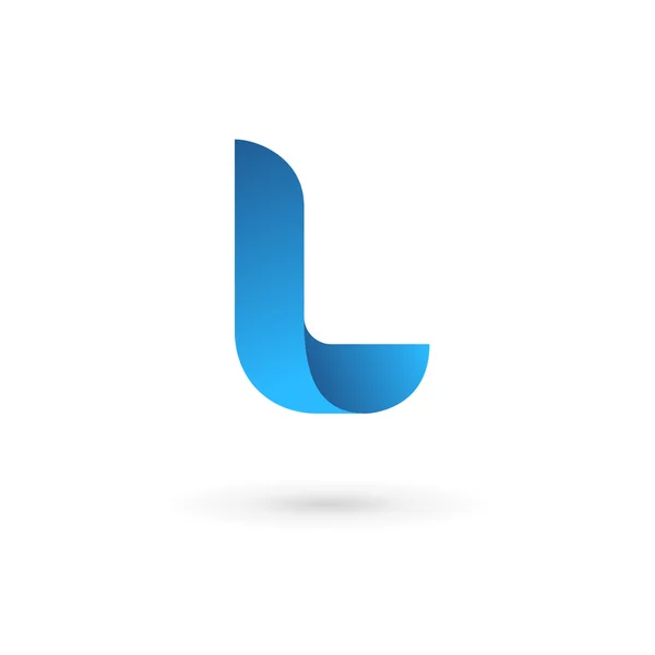 Carta L logotipo ícone — Vetor de Stock