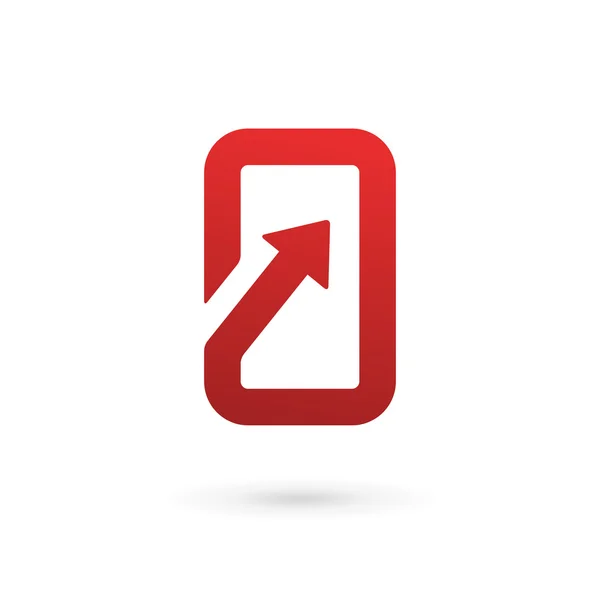 Templat desain ikon logo telepon genggam - Stok Vektor