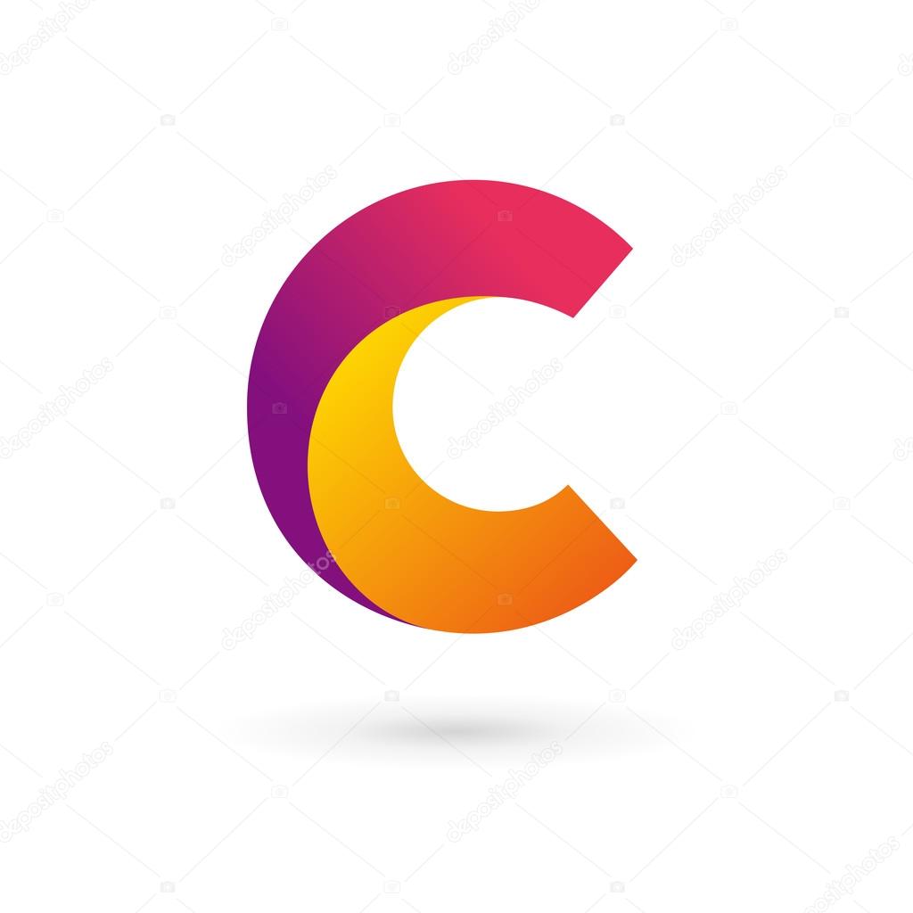 Letter C logo icon design template elements. Vector color sign