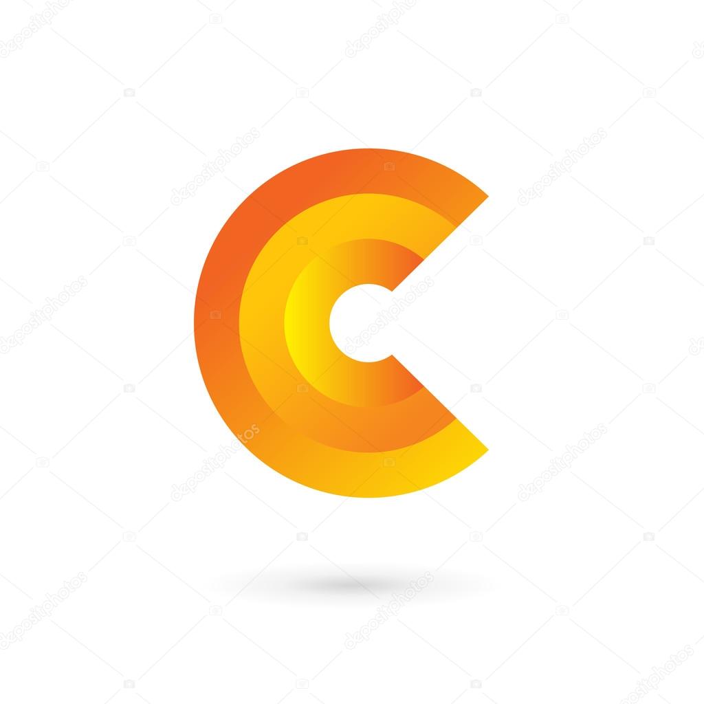 Letter C logo icon design template elements. Vector color sign