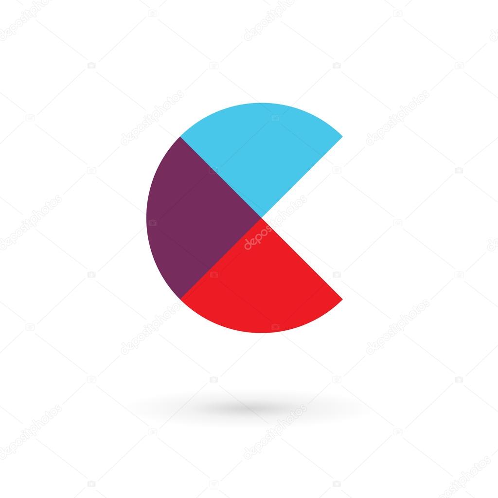 Letter C logo icon design template elements. Vector color sign