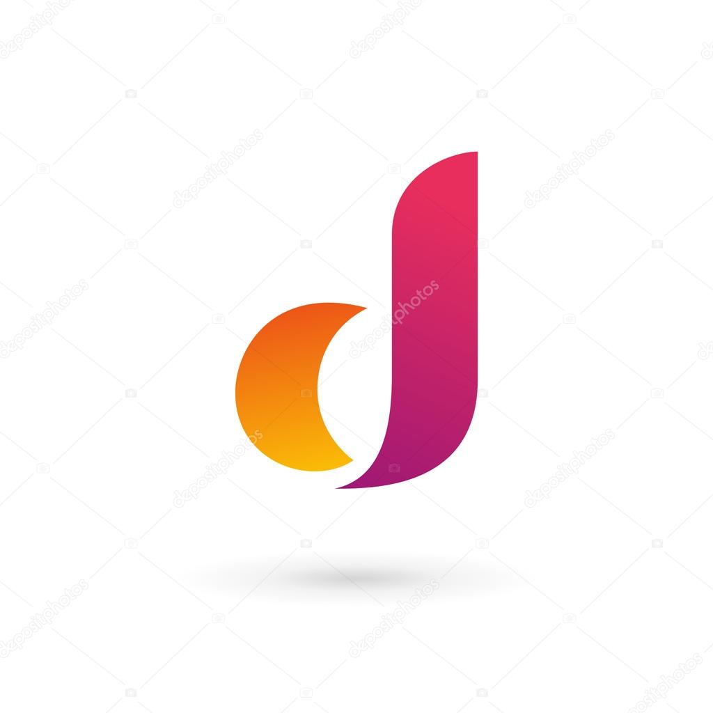 Letter d logo icon design template element