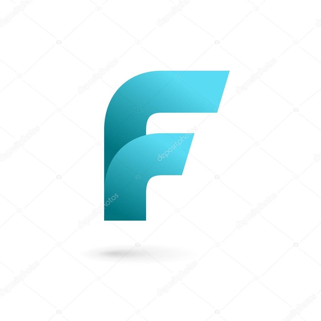 Letter F logo icon design template elements. Vector color sign
