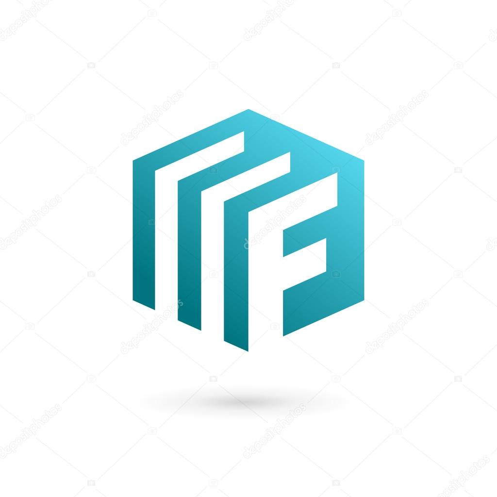 Letter F document logo, icon design template elements. Vector color sign