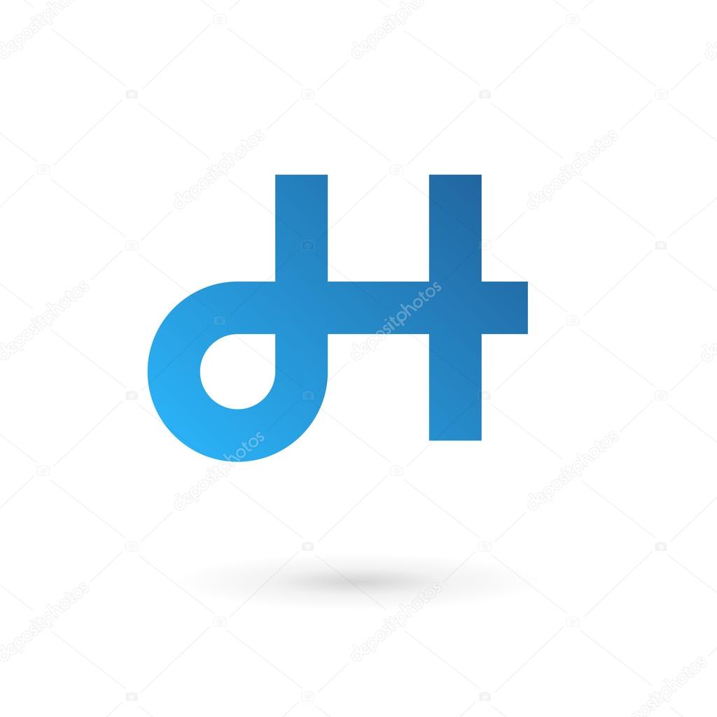 Letter H logo icon design template elements. Vector color sign