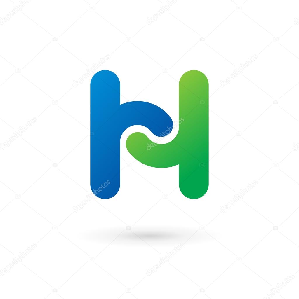 Letter H logo icon design template elements. Vector color sign
