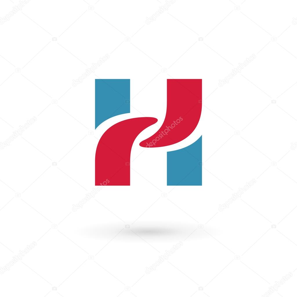 Letter H logo icon design template elements. Vector color sign