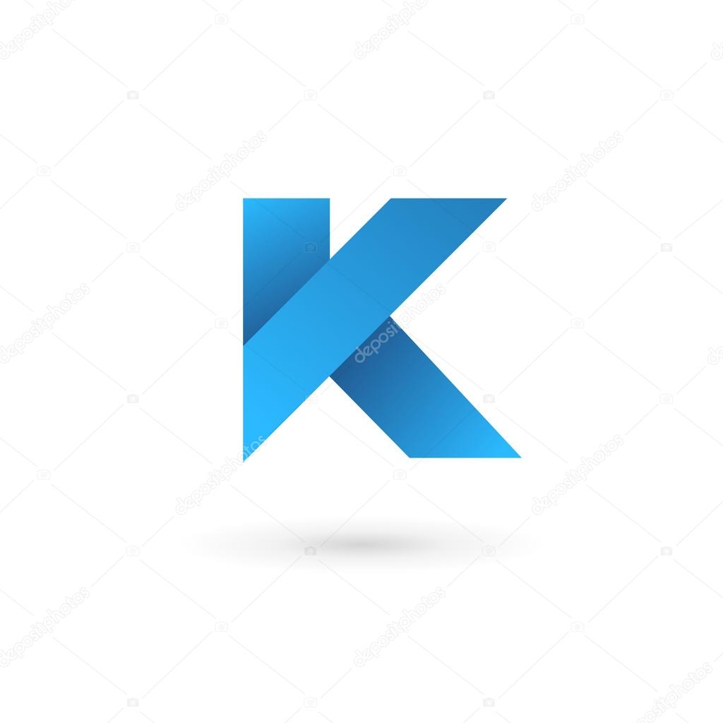 Letter K logo icon design template elements. Vector color sign