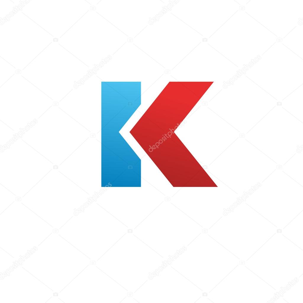 Letter K logo icon design template elements. Vector color sign