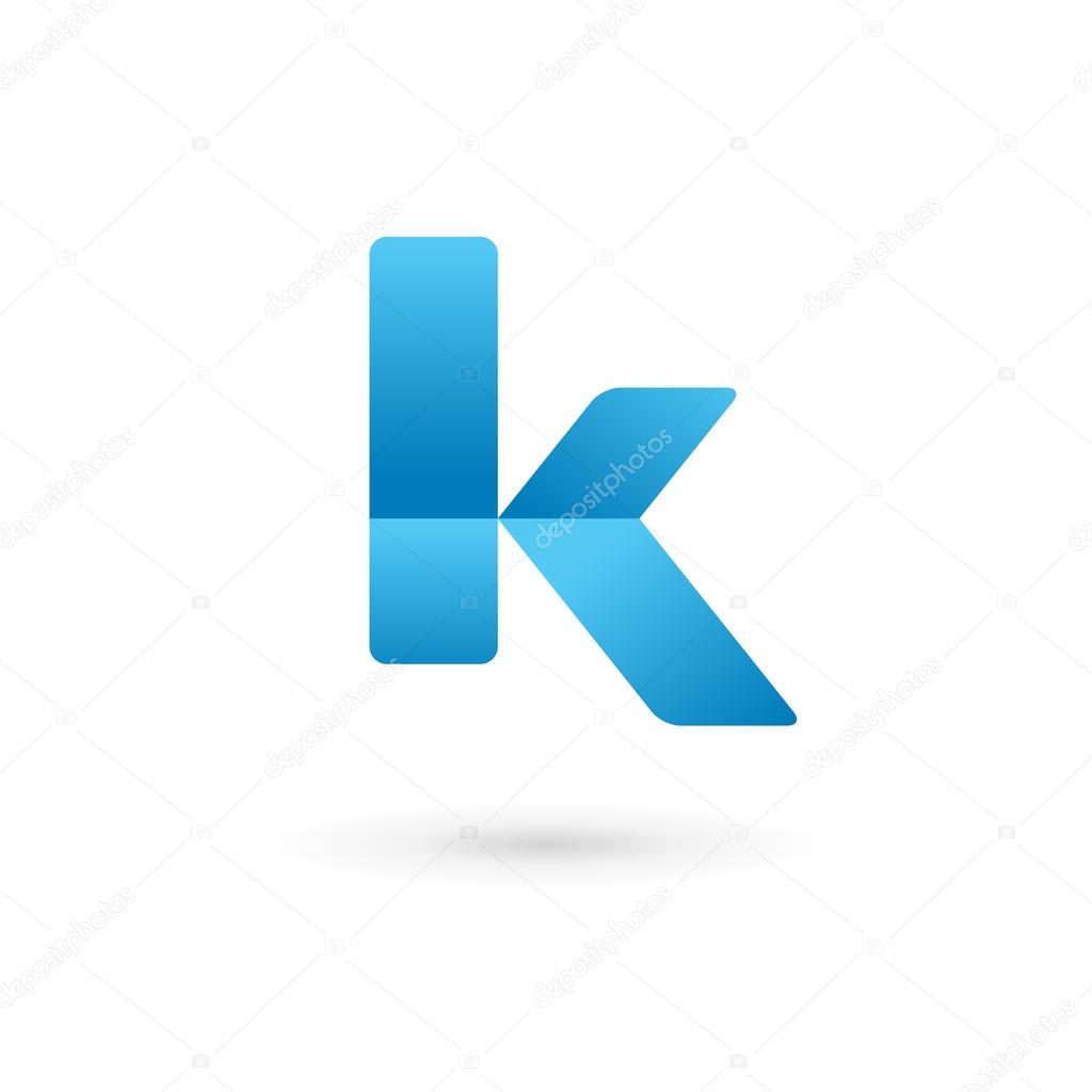 Letter K logo icon design template elements. Vector color sign