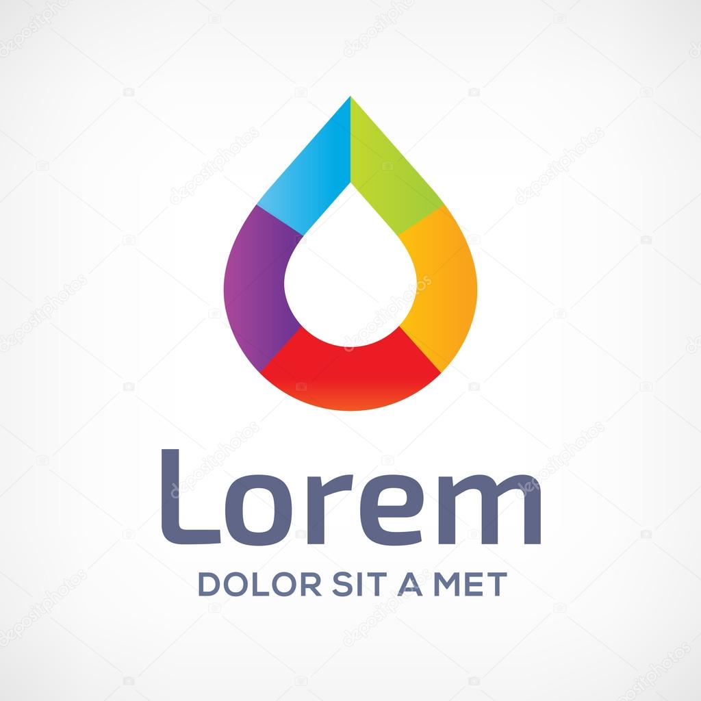 Water drop symbol logo design template icon. May be used in ecological, medical, chemical, food and oil design