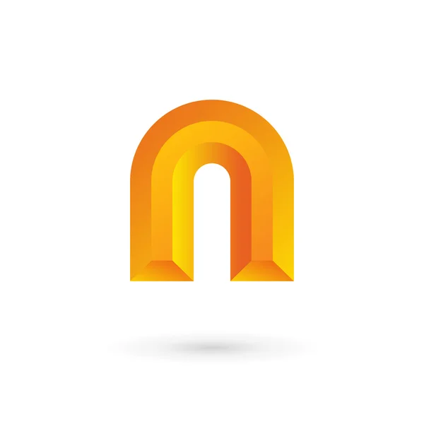 Letra N icono del logotipo elementos de plantilla de diseño — Archivo Imágenes Vectoriales