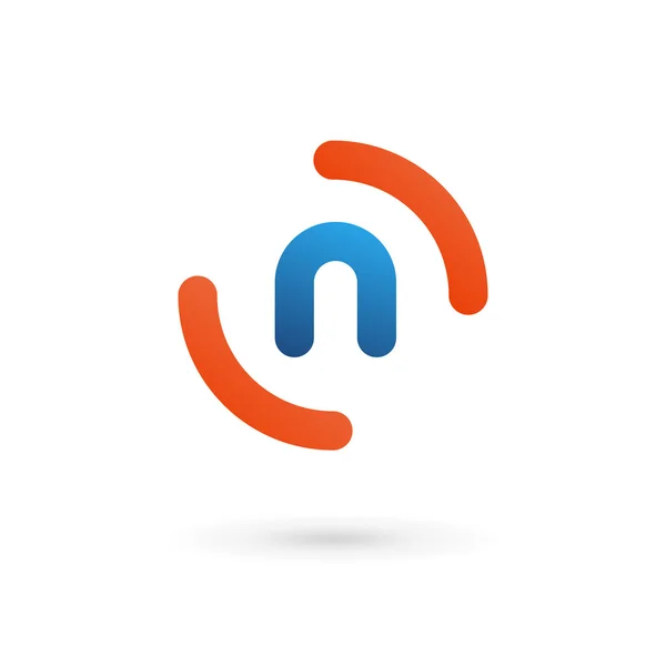 N betű logó ikon design sablon elemek — Stock Vector