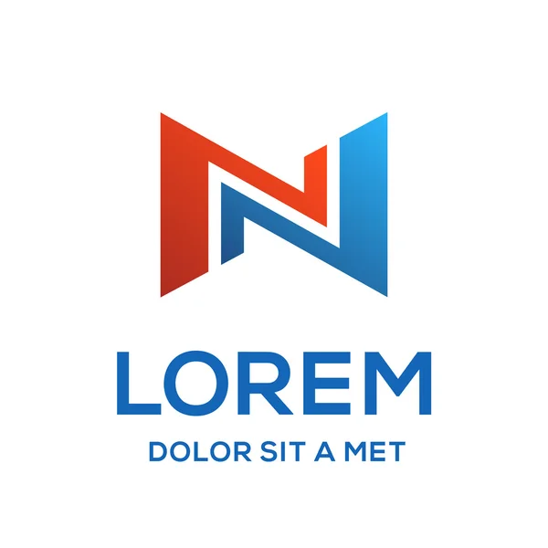 Lettera N logo icona elementi modello di design — Vettoriale Stock