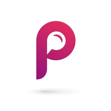 Letter P speech bubble logo icon design template elements clipart