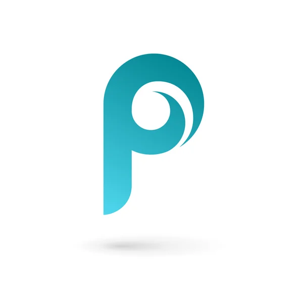 Buchstabe P Logo Symbol Design-Vorlage Elemente — Stockvektor