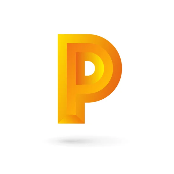 Buchstabe P Logo Symbol Design-Vorlage Elemente — Stockvektor