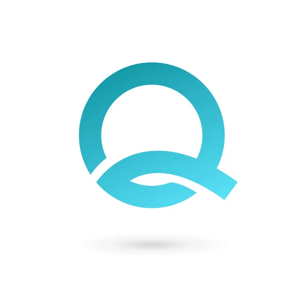 텍스트 Q 로고 아이콘 디자인 템플릿 요소 — 스톡 벡터