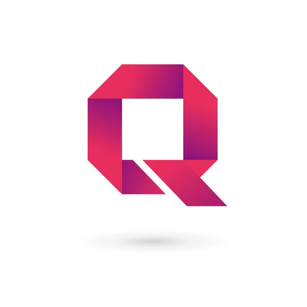 องค์ประกอบต้นแบบการออกแบบไอคอนโลโก้ q ตัวอักษร — ภาพเวกเตอร์สต็อก