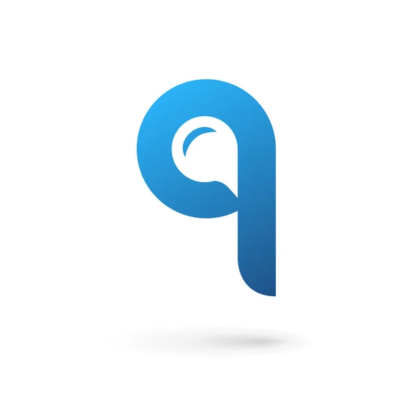 Letter Q toespraak bubble logo pictogram sjabloon ontwerpelementen — Stockvector