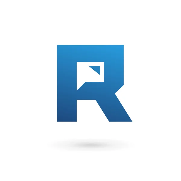 R の文字音声バブル ロゴ アイコンのデザイン テンプレート要素 — ストックベクタ