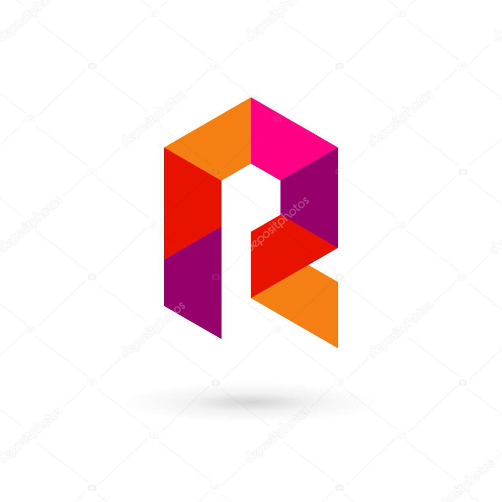 Letter R mosaic logo icon design template element