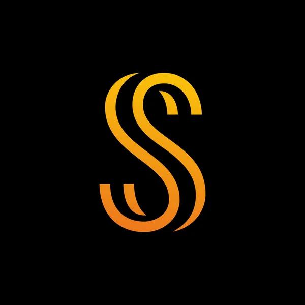 文字Sロゴアイコンデザインテンプレート要素 — ストックベクタ